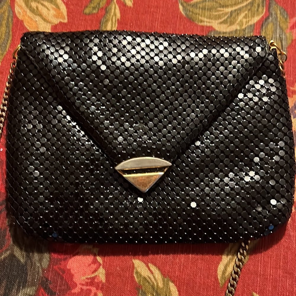 Vintage black sequin evening bag